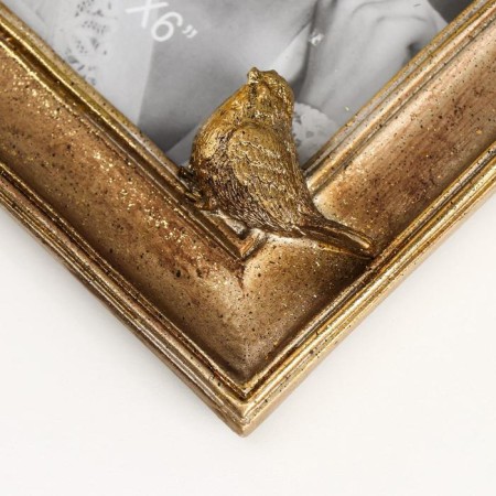 Photo frame Polystone 10x15 cm "Heraldic lily" Golden Patina 23x16 cm-3