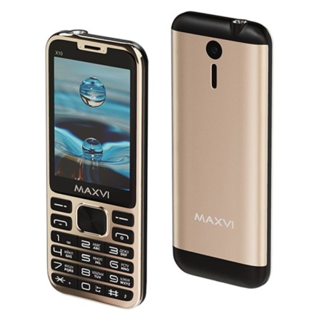 Cell phone MaxVi X10 2.8, 32MB, Microsd, 0.3MP, 2 SIM, golden-2