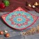 Largan Rishtan ceramics "Flowers", 33 cm, square, red
