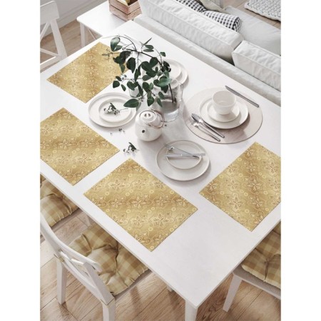 A set of napkins for setting the table "Golden overflow", rectangular, size 32x46 cm, 4 pcs