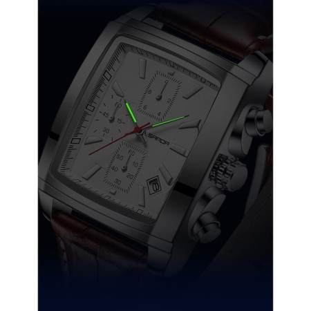 Watch of wrist, D-4cm, calendar, waterproof, luminous, skin strap-1