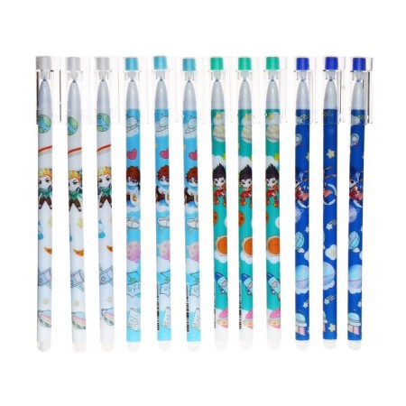Gel handle washed ink, blue rod, anime mix
