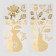 Interior mirror sticker "Vases with flowers" mix 31.5x62 cm