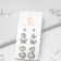 Pusets 5 pairs "Assorted" mood, white color in silver