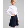 Blouse for a girl with ruffles and beads, height 128 cm