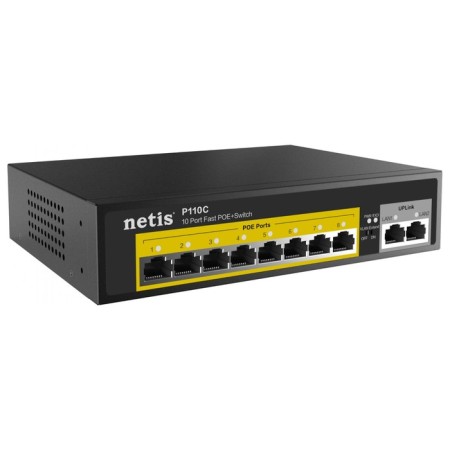 NETIS P110C switch (L2) 10x100Mbit/s 8POE+ 120W Unguided-1