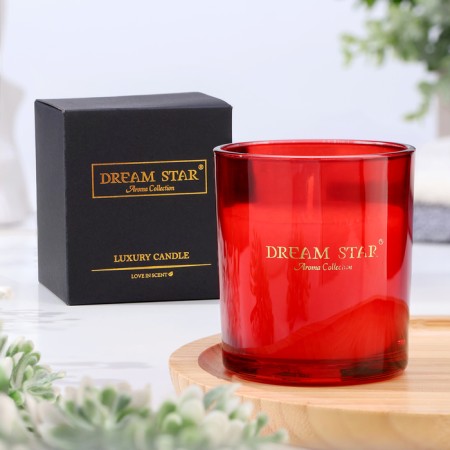 Aromatic candle in a glass "Dream Star", a flower of passion, 7x8 cm