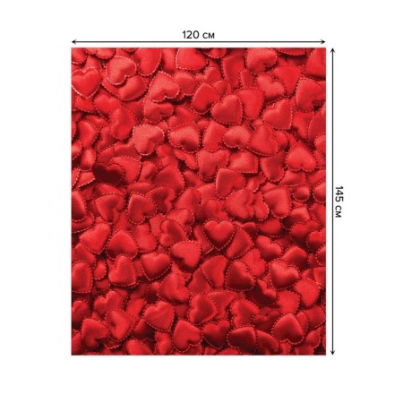 The tablecloth "openwork hearts", rectangular, Saten, size 120x145 cm-1