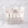 Storage set, in a case, 5 items, with markings, white/transparent color