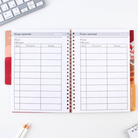 A journal of performance for a year for a teacher, A5 format, 80 sheets, soft cover "Class teacher"-9