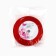 Satin ribbon "with love", red, 2 cm x 22.5 m