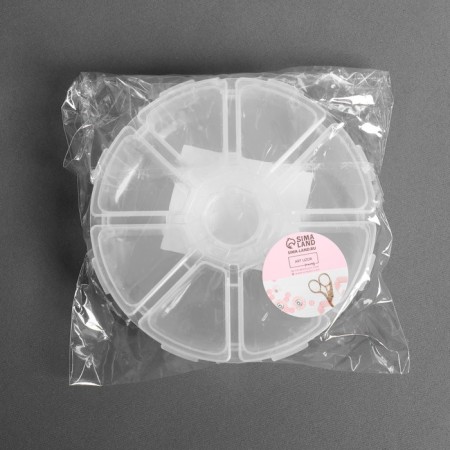 Organizer for decor, 8 departments, d = 10.5 × 3 cm, the color is transparent-3