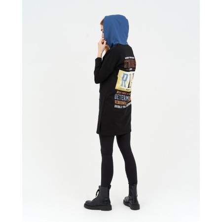 Feminine sweatshirt, black color/indigo size 46-3