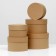 Set of round boxes 5 in 1 "plain craft", 23 x 23 x 14 - 15 x 15 x 10 cm