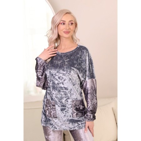 Female suit, size 42, gray color-4