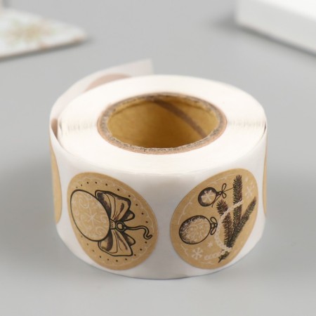 New Year Stick Paper Kraft "New Year" d = 2.5 cm 252 pcs in roll-2