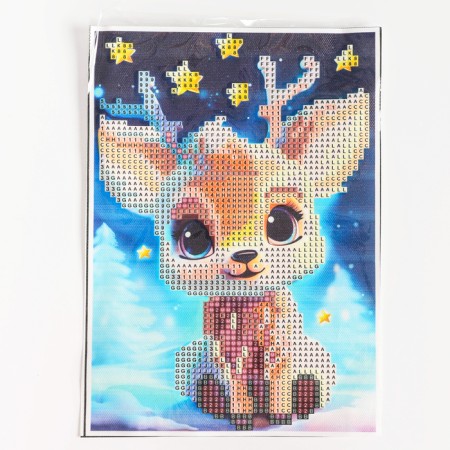 Diamond embroidery with a partial filling of Olenenok 15*21, canvas-3