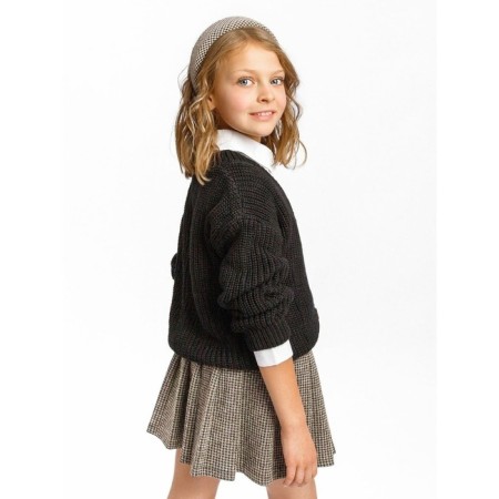 Cardigan Children's Knit, height 122 cm, black color-5
