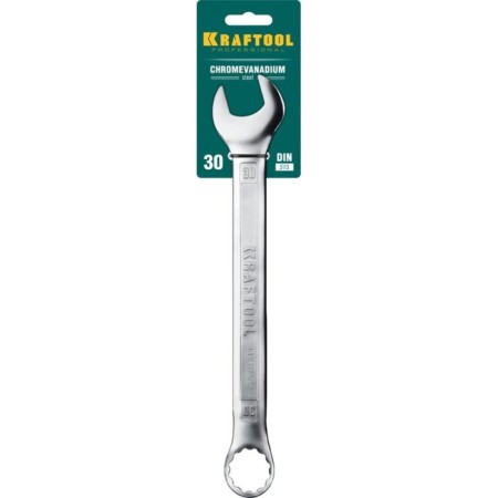 The key combined key Kraftool 27079-30, CR-V, chrome, 30 mm-2