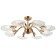 Ceiling chandelier Muschel 8XE14 40W, size 86x86x30 cm, bronze color