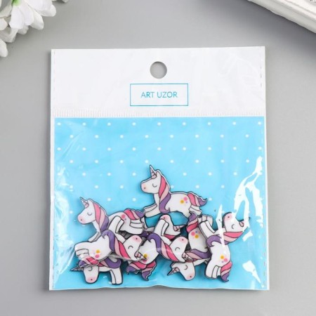 Decor for creativity plastic "Unicorn" set of 8 pcs 1.9x2.5 cm-3
