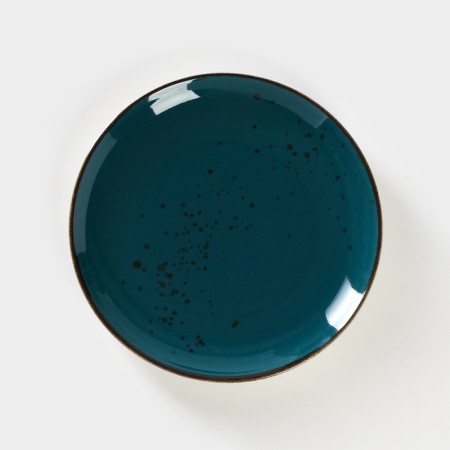 Ceramic “turquoise” plate, d = 21 cm