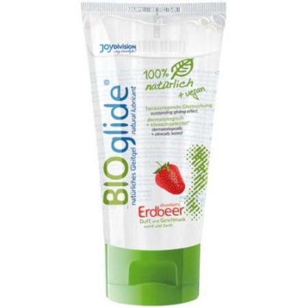 Joydivision Bioglide lubricant with strawberries, 80 ml