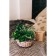 Wicker basket, bamboo, 21x21x10/24 cm, purple