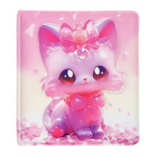 Notebook Gift Book 96l, Line, Color Block, PVC Cat cover 3D (9.5x10.5cm)