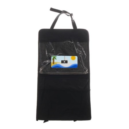 Organizer in the front seat, 50 x 29 cm, with a tablet pocket, oxford, black-1