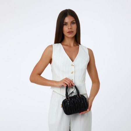 Bag Cross-Bodi with a zipper, black color-8