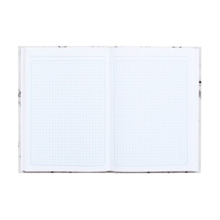 College-wiper in a solid cover of 7BC, A5, 120 sheets, marble (white), cage block, glossy lamination-3