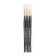 Rubloff brush red tough synthetics, round, shortened, series 1315 No. 00, short black matte handle, yellow clip
