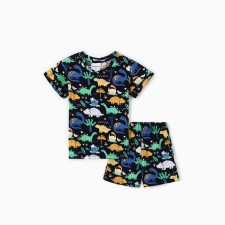 A set of a home -made boy (T -shirt/shorts) 