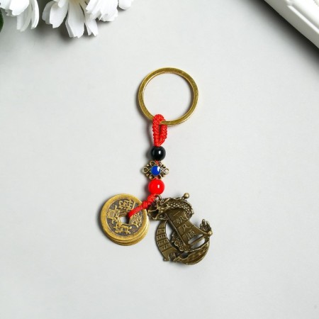Trick Metal NECK "Dragon on the ship" 5 coins h = 8 cm