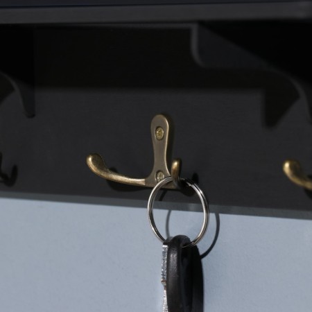 Key with the shelf "Your house..." Black color, 28x23x7.5 cm-2