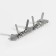 Decorative elements for the puncture "Hand Made", 5.4 × 1 cm, 10 pcs, silver color