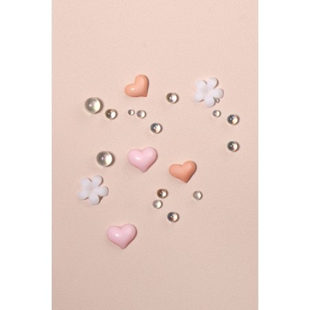 Assorted for decor "Tenderness", 3D effect, pink/transparent color-7