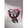 Puppies on the Best Friends Cenceptives, Pattern, Black Color in Silver, 45 cm