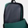 School textile school with pocket, gray/green color, 22x13x30 cm