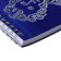 Notepad A6, 90 sheets, on the crest in a cage, blue, cover of flocked cardboard, foil embossing, an offset block 70g/m2
