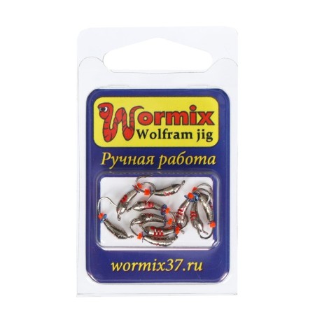 Mormyshka Uralka with risks (galvanic silver), weight 0.5 g, size 3-1