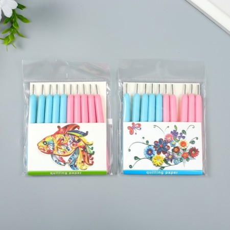 Quilling tool with a plastic handle cut 1 cm length 11 cm, mix-4