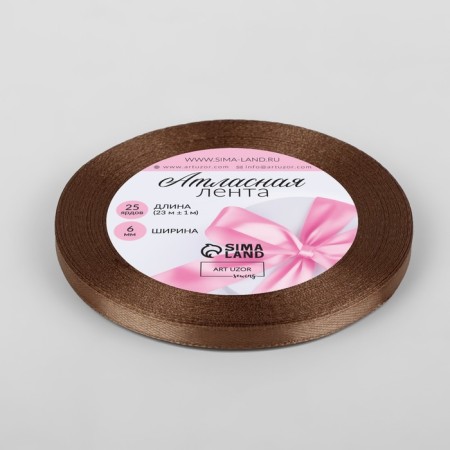 Satin ribbon, 6 mm × 23 ± 1 m, orem-1