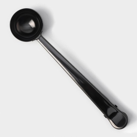 A spoon for coffee of the “AROMA”, 15 ml, with a clamp, black color-1