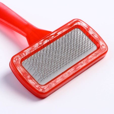 Pucker "Simple" with a transparent handle, without drops, 9.5 x 13.8 cm, red-2