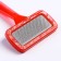 Pucker "Simple" with a transparent handle, without drops, 9.5 x 13.8 cm, red