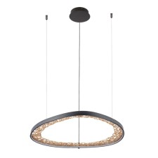 Suspended chandelier Arte Lamp Cinta A1847SP-46BK, LED, 46 W, 80x52x5 cm, 2300 lm, black