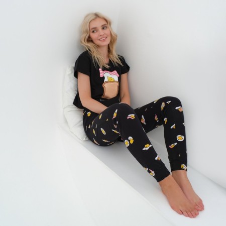 Female pajamas (T -shirt and trousers) KAFTAN EGG p. 44-46, black-7