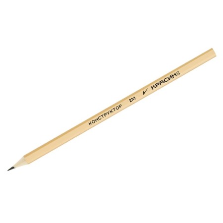 Pencil Black Grain "Designer", 2B, hexagonal, sharpened